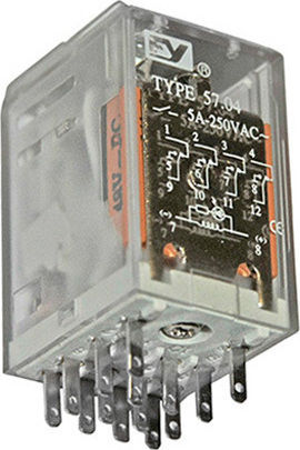 Adeleq Βιομηχανικό Ρελέ Λυχνίας 48V 8 Πόδια 48V DC 11-24808