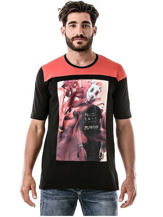 Stefan Fashion T-shirt Bărbătesc cu Mânecă Scurtă Multicolor