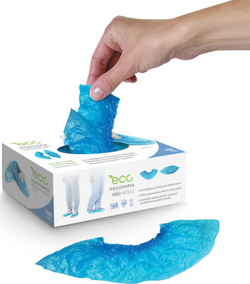 Eco Disposable Shoe Covers in Blue Color 100pcs