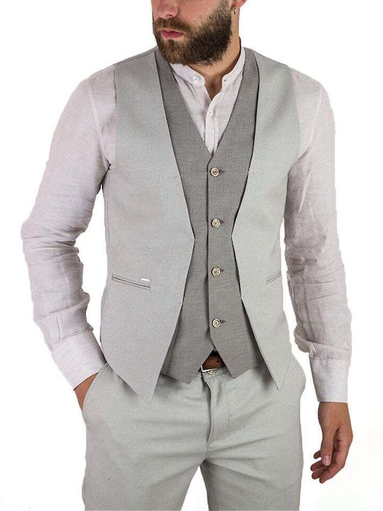 Stefan Fashion Men's Vest Regular Fit Gray