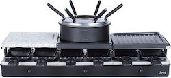 Livoo Ψησταριά Raclette για 12 Άτομα Raclette Τυριού με Λεία & Αυλακωτή Πλάκα 1650W