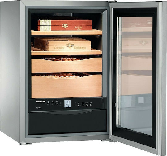 Liebherr Zkes 453 Metalică Vitrină Umidificator de Puroi cu Igrometru Digital 61.2cmx42.5cmx61.2cmcm.