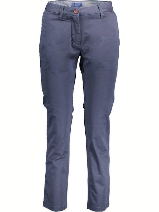 Gant Women's Chino Trousers Slim Fit Blue