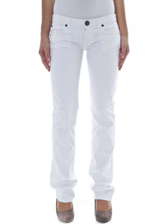 Phard Women's Fabric Trousers in Narrow Line White