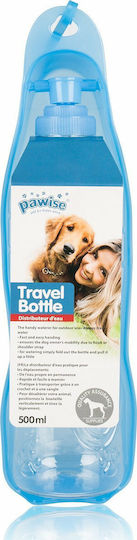 Pawise Kunststoff Flasche Wasser für Hund & Katze 500ml in Hellblau Farbe