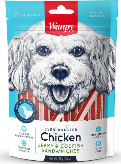 Wanpy Oven Roasted Dog Treat with Chicken 100gr