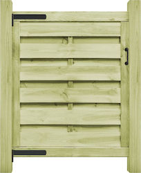 vidaXL Ξύλινη Πόρτα Φράχτη σε Πράσινο Χρώμα 1x1m