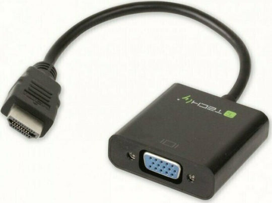 Techly Convertor HDMI masculin în VGA feminin 1buc HDMI-VGA2A