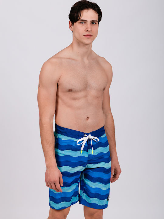 Ice Tech 4Ways Men's Swimwear Bermuda Blue Striped