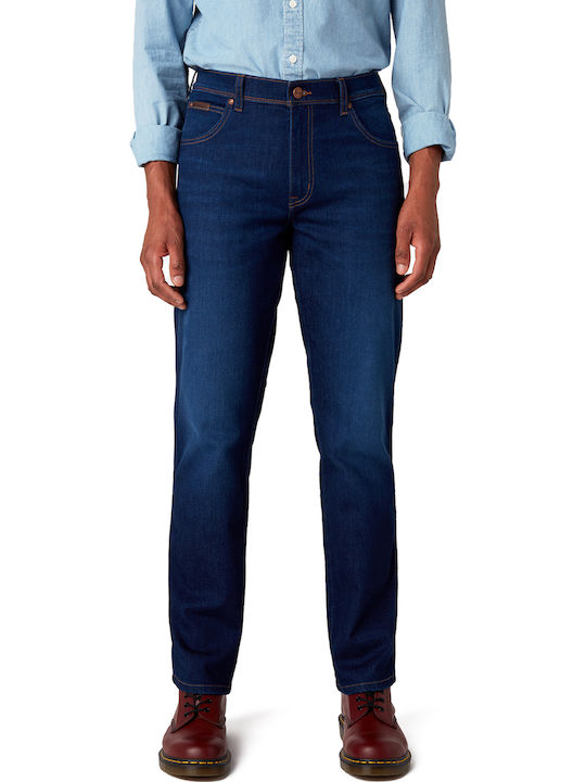 Texas Men's Jeans Pants Elastic with Regular Straight Fit Navy Blue