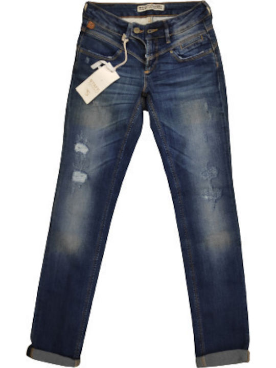 Staff Stefanie Γυναικείο Jean Παντελόνι με Σκισίματα σε Slim Εφαρμογή