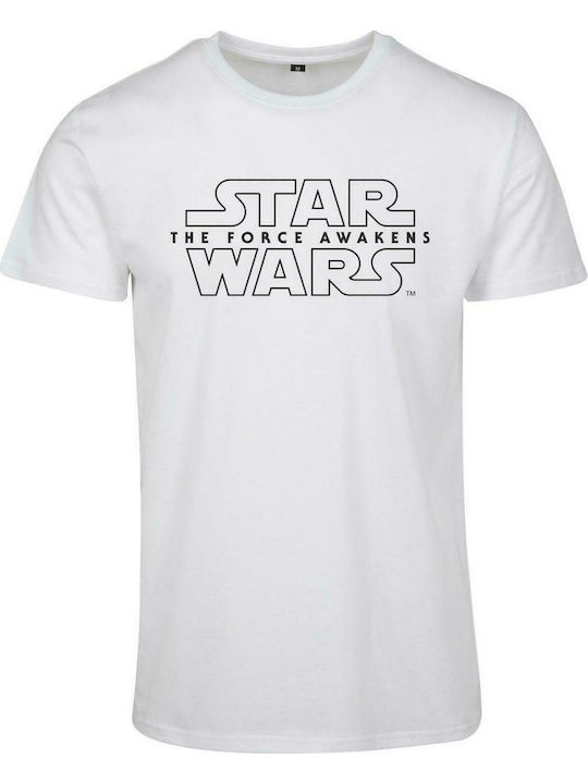 Merchcode "The Force Awakens" Tricou Războiul Stelelor Alb Bumbac MC587-00220