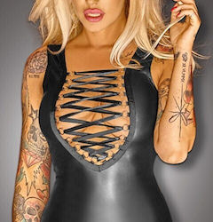 Noir Handmade MiniDress with Lacing Black