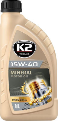 K2 Texar Car Lubricant 15W-40 A3/B3 / A3/B4 1lt for Diesel Engine