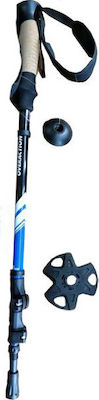 Over Action Telescopic Aluminum Fast Lock Trekking Pole with 3 Sections OVE-026 Blue 300gr
