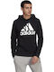 Adidas Essentials Men's Sweatshirt with Hood and Pockets Black
