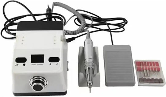 ZS-718 Nail Drill Power 65W White with Pedal with 35000 Rotations per Minute