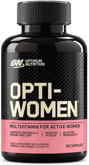 Optimum Nutrition Opti-Women Multivitamin 30+ Ingredients Πολυβιταμίνη για Ενέργεια, Ενίσχυση του Ανοσοποιητικού & τα Μαλλιά 60 κάψουλες