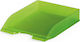 Durable Transparent Tavă pentru Documente Plastic Verde 33.7x25.3x6.3cm.