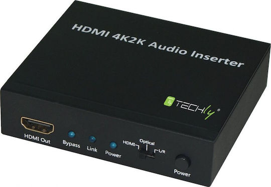 Techly Konverter HDMI / Toslink weiblich zu HDMI weiblich 1Stück IDATA HDMI-AI4K