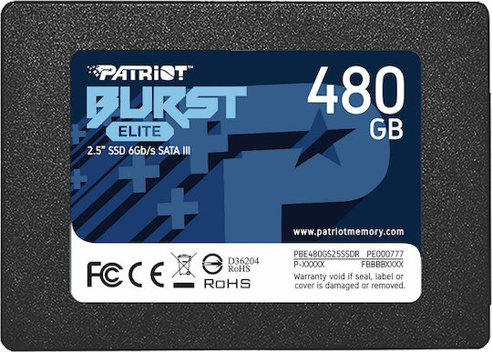 Patriot Burst Elite SSD 480GB SATA III PBE480GS25SSDR