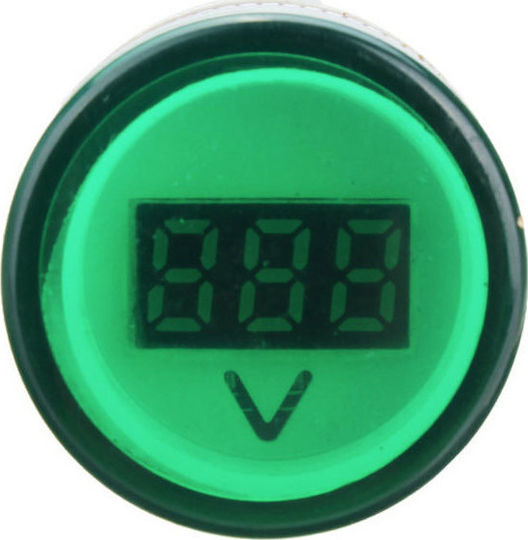 Taifa AD16-22DS Electric Panel Meter Monophase Voltage Indicator Φ22 20-500V Green 022-620205002
