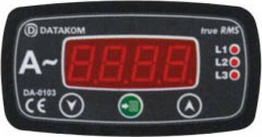Datakom DA-0103-48 Electric Panel Meter Ammeter Digital Three-phase (96x48mm) 01.034.0211