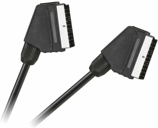 Cable Scart male - Scart male 1.2m Black DM-2705-1.2
