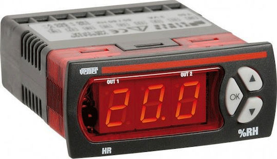 Vemer HR-1P3A Digital Hygrometer for Electric Panel Rail Single-phase Digital 115-230VAC (33x75x81mm) 308-007654100