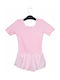 Godance Kids Bodysuit με Κοντά Μανίκια και Φούστα Pink