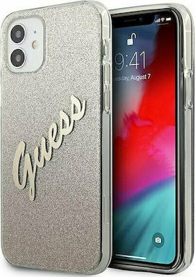 Guess Glitter Gradient Script Plastic Back Cover Multicolour (iPhone 12 mini)