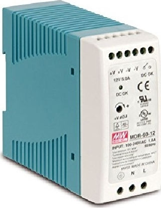 Mean Well MDR60-12 DIN Rail Power Supply 5A/12V/60W