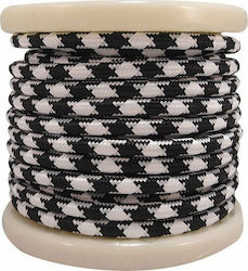 Elvhx Textile Fabric Cable 2x0.75mm² 10m Black EL330038