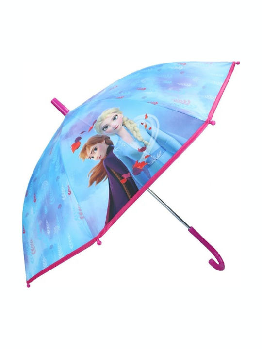 Disney Kids Curved Handle Umbrella Frozen II with Diameter 73cm Blue