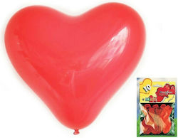 Set of 10 Balloons Latex Red Valentine's Day Hearts