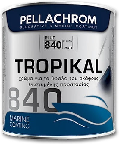 Pellachrom Tropikal 840 Marine Paint For Vessel 1lt Blue 840