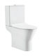 Tema Tonic Rimless Floor-Standing Toilet with Floor Trap and Flush that Includes Slim Soft Close Cover White