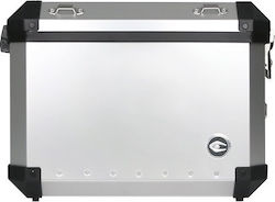 Coocase X4 Aluminium Motorcycle Hard Side Case Set 28lt in Silver Colour
