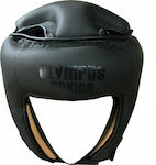 Olympus Sport Chaos Matt Κάσκα Πυγμαχίας Ενηλίκων Aνοιχτού Τύπου από Συνθετικό Δέρμα Μαύρη