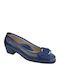 Relax Anatomic 5190-03 Leder Pumps mit Chunky flachem Absatz Blau E-5190