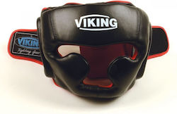 Viking Adult Full Face Boxing Headgear Leather Black