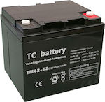 TC Battery TM12-42 Μπαταρία Φωτοβολταϊκών AGM Κλειστού Τύπου Βαθειάς Εκφόρτισης 12V 42Ah C10