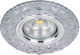 Elmark Round Crystalline Recessed Spot with Integrated LED and Natural White Light 3W Transparent 10x10cm. 1pcs