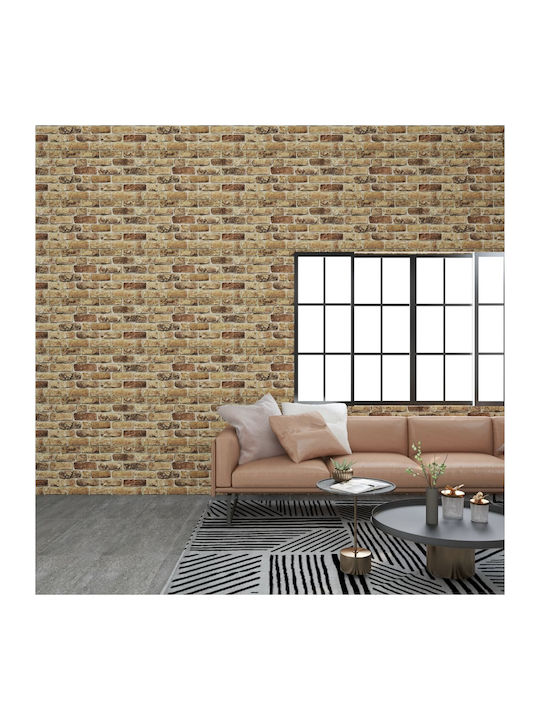 3D Wall Panel Μπεζ 100x50cm 11pcs