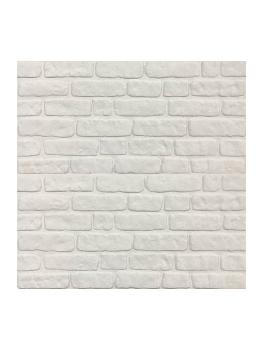 3D Wall Panel Paintable Λευκό Αδιάβροχα 100x50cm 11pcs