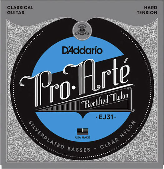 Daddario Pro-Arte Rectified Single Nylon Classical Guitar Strings 6 Pieces Hard Tension