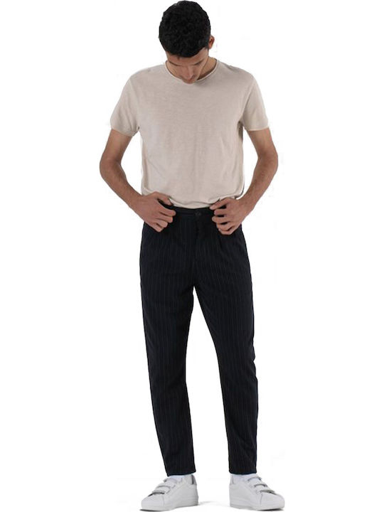 Pantaloni pentru bărbați Firenze Double Pinstripe - Navy