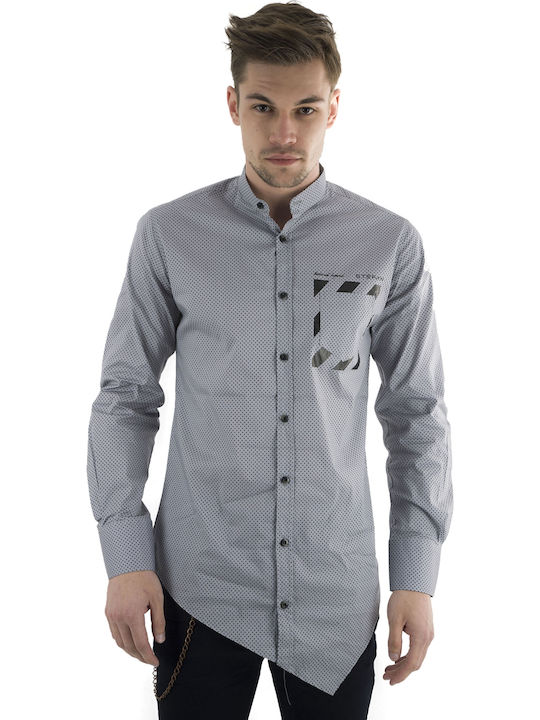 Long-sleeved Cotton Shirt Gray