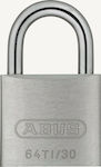 Abus Titalium 64ΤΙ Aluminum Padlock Brass with Key 30mm 1pcs