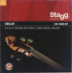 Stagg CE-1859-ST Μονές Χορδές Nickel Wound 4τμχ 3/4
